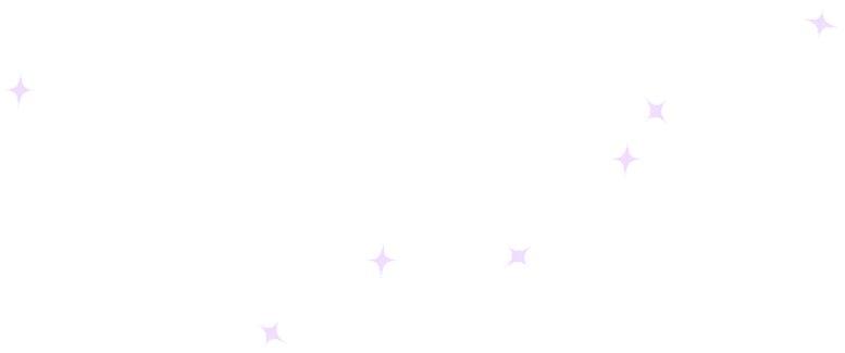 &Eacute;toiles violettes sur fond transparent.