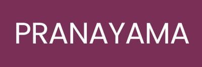Texte blanc "PRANAYAMA" sur fond violet.